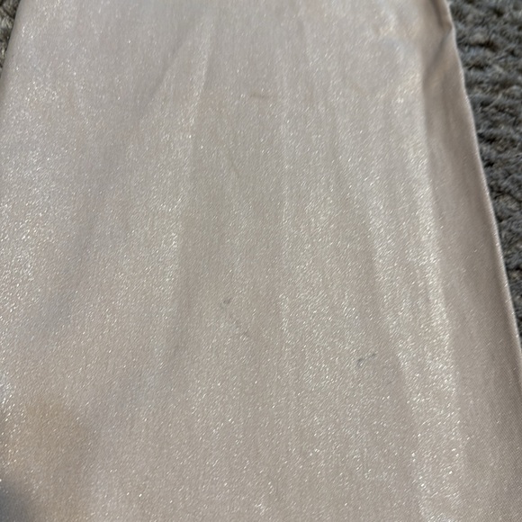 women's pants size 0, shiny cream color - Picture 13 of 13